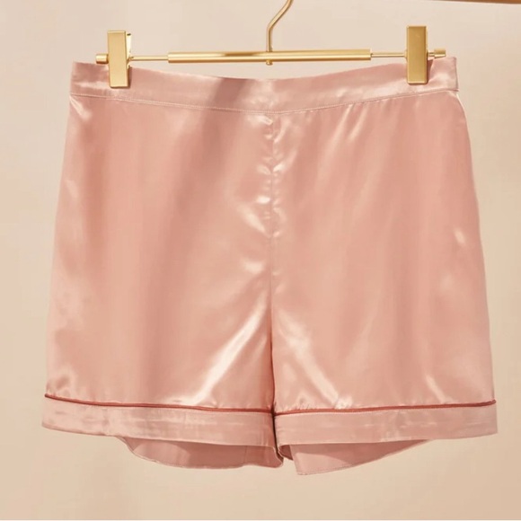 Clementine Silk Pajama Set + Matching Scrunchie - Picture 5 of 8